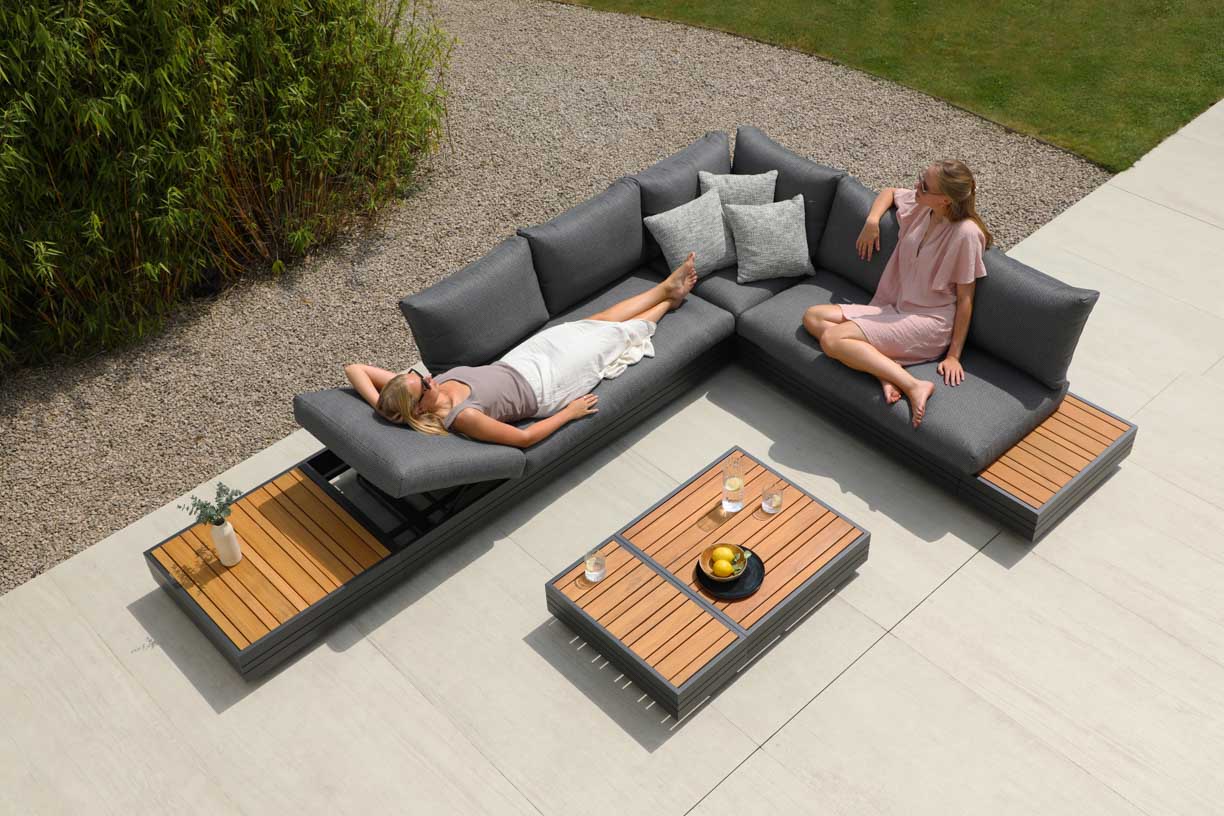Sofá modular seccional de exterior para patio, jardín y piscina: resistente a la intemperie-comodidad personalizable